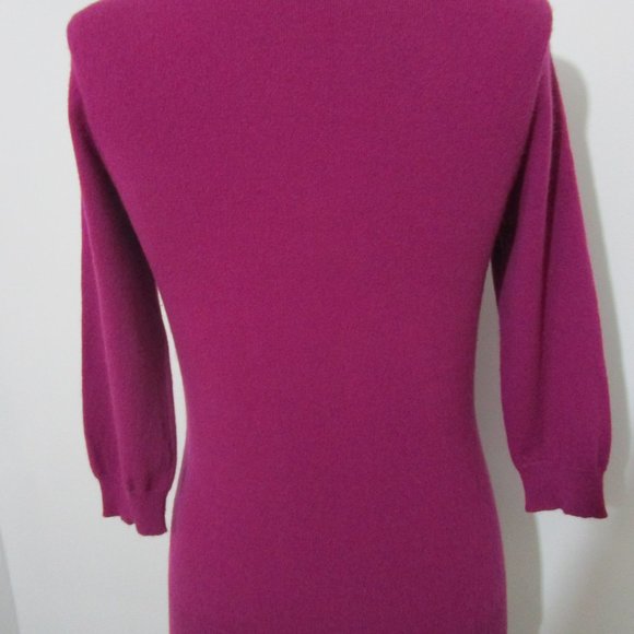 CASHMERE Sweater Jumper Pullover Violet Purple French Luxury - Picture 8 of 12